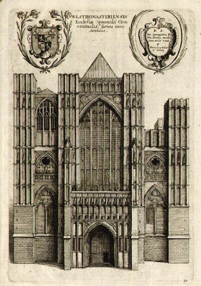 Westmonasteriensis Ecclesiae quonda Conventualis facies occi dentalis
