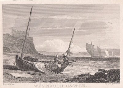 Weymouth Castle.  (antique print)