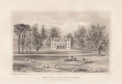 Whitton Park, Middlesex.  (antique print)