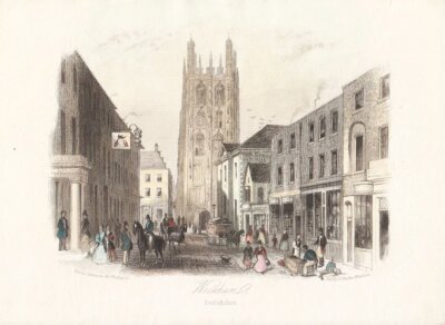 Wrexham, Denbighshire.  (antique print)