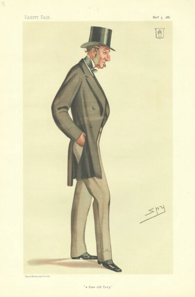 Rainald Knightley, 1st Baron Knightley.  (antique print)