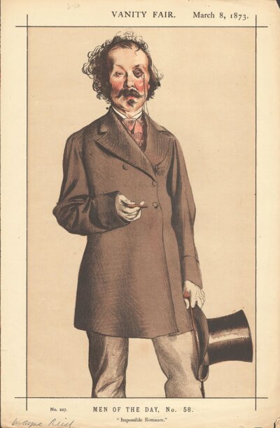 Thomas Mayne Reid   (antique print)