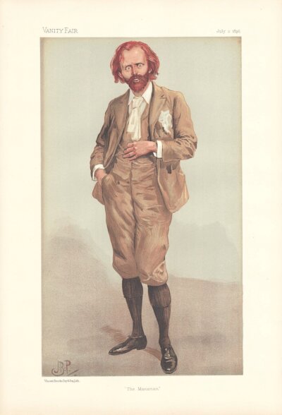 Sir Thomas Henry Hall Caine CH KBE   (antique print)
