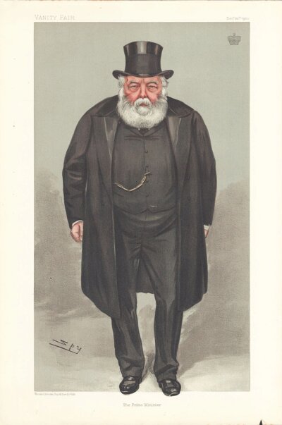 Robert Gascoyne-Cecil, 3rd Marquess of Salisbury  (antique print)