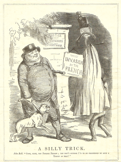 A Silly Trick.  (an tique print)