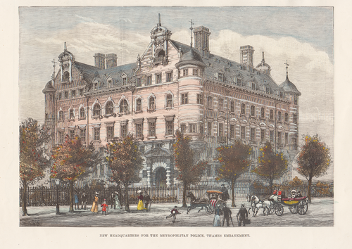 New Headquarters for the Metropolitan Police, Thames Embankment.