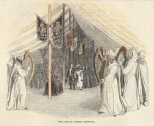 The Welsh Bardic Festival.  (antique print)