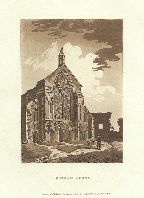 Binham Abbey.  (antique print)