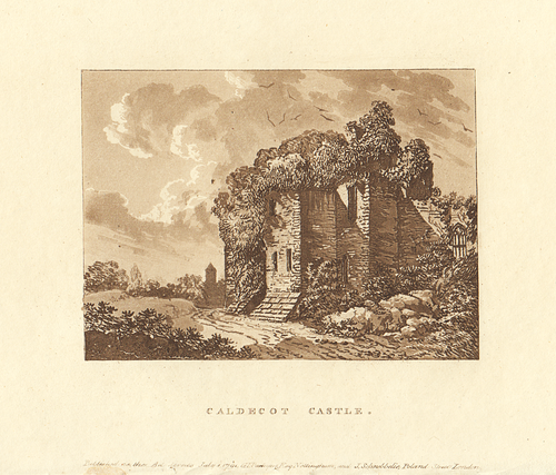 Caldecot Castle. (antique print)