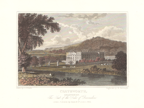 Chatsworth  The Seat of the Duke of Devonshire (antique print)