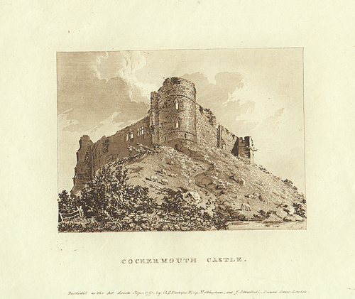 Cockermouth Castle.  (antique print)