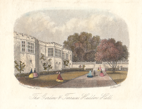 The Garden and Terrace Haddon Hall (antique print)