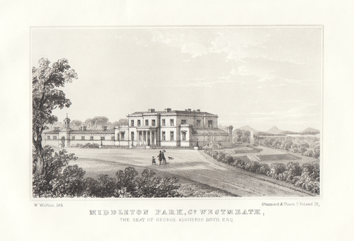 Middleton Park, Co. Westmeath, the Seat of George Augustus Boyd. Esq.  (antique print)