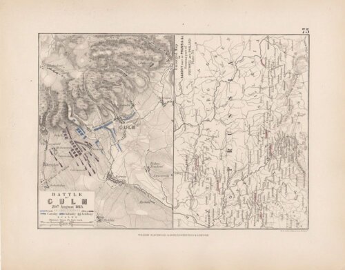 Battle of Culm 29th August 1813   (antique battle plan)