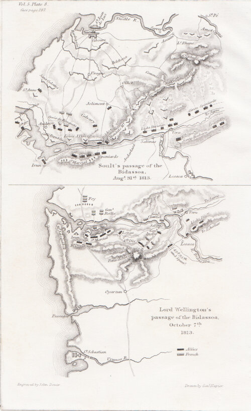 Soult's passage of the Bidassoa Aug 31st 1813 and Lord Wellington's passage of the Bidassoa October 7th 1813