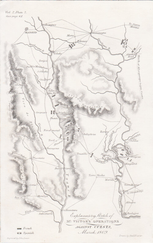 Explanatory Sketch of Ml Victor's Operations againstCuesta March 1809