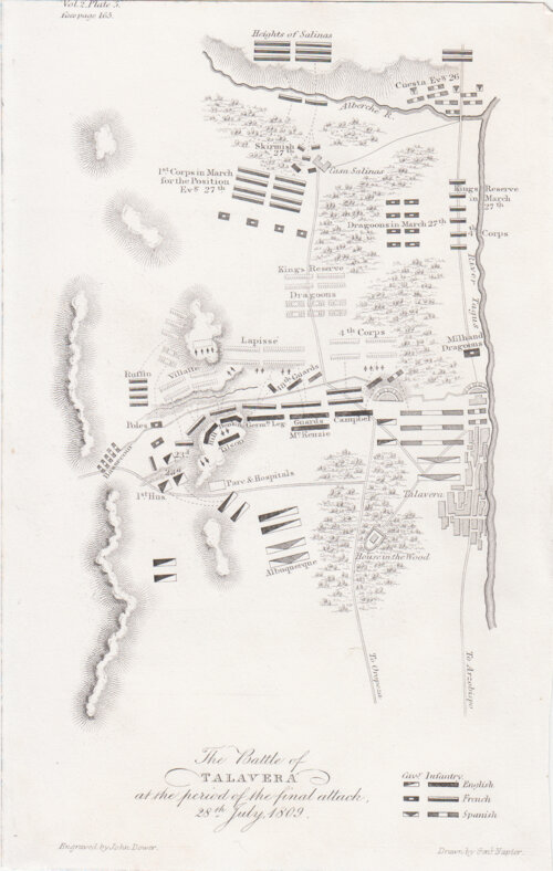 The Battle of Talavera at the period of the final attack 28th July 1809
