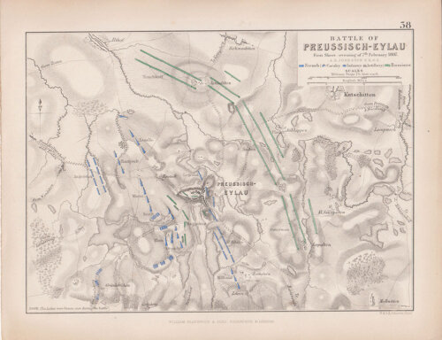 Battle of Preussisch-Eylau - First Sheet evening of 7th February 1807