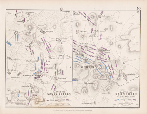 Battle of Gross Beeren 23rd August 1813 and Battle of Dennewitz 6th September 1813 