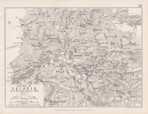 Battle of Leipzig 16th 17th18th & 19th October 1813 Sheet 1