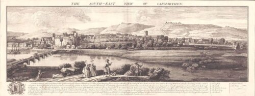 The South-East View of Carmarthen.