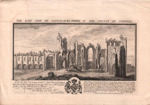 The East View of Castle Acre Priory, in the County of Norforlk. 