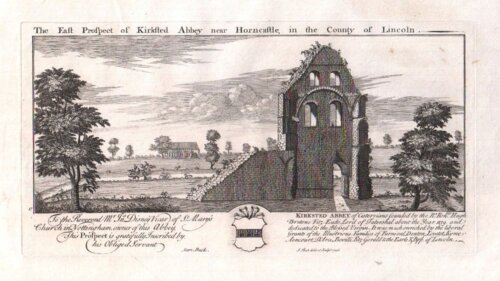 The East Prospect of Kirksted Abbey near Horncastle in the County of Lincoln.