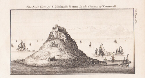 The East View of St. Michael's Mount in the County of Cornwall.