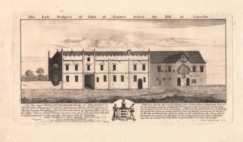 The East Prospect of John Of Gaunt's below the hill in Lincoln.
