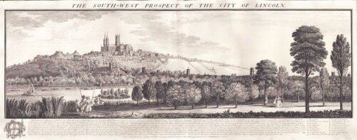 The South West Prospect of the City of Lincoln.