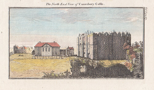 The North East view of Canterbury Castle 