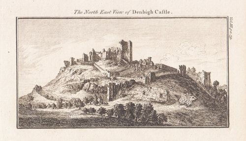 The North East View of Denbigh Castle.
