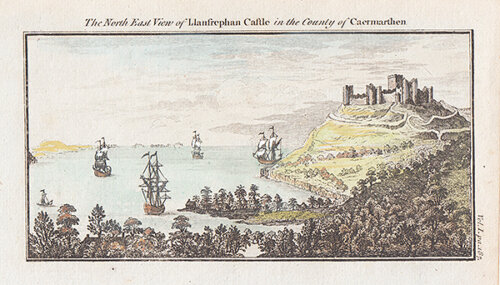 The North East View of Llanstephan Castle in the County of Carmarthen 