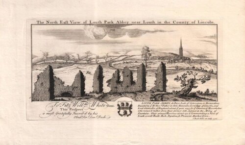 The North East View of Louth Park Abbey near Louth, in the County of Lincoln.