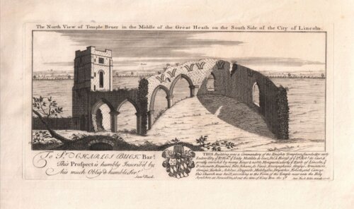 The North View of Temple Bruer in the Middle of the Great Heath on the South Side of the City nof Lincoln.
