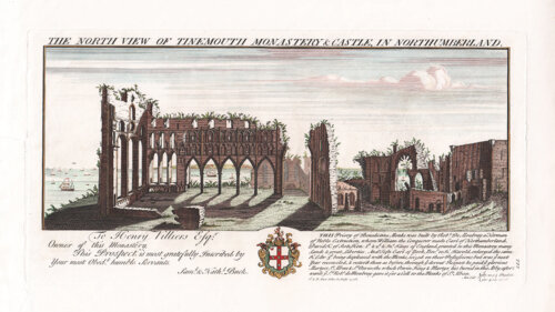 The North view of Tinemouth Monastery in Northumberland 