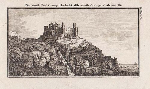 The North West view of Harlech Castle in the County of Merioneth 