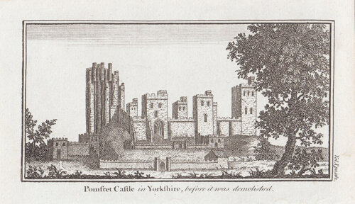 Pomfret Castle in Yorkshire before it was demolished