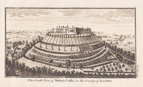 The South view of Belvoir Castle in the County of Leicester 