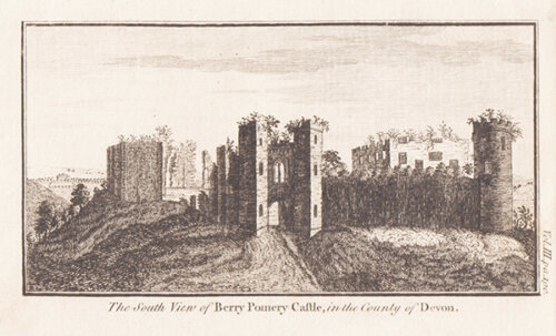 The South View of Berry Pomery Castle in the County of Devon 