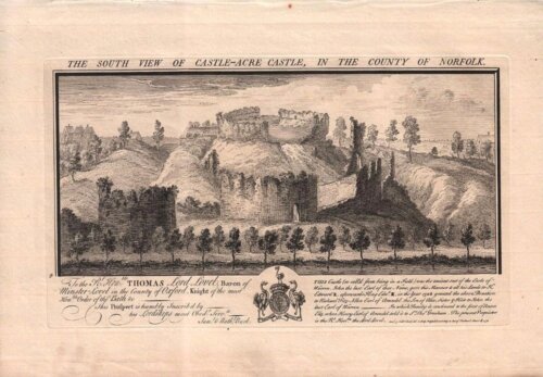 The South View of Castle Acre Castle, in the County of Norfolk. 