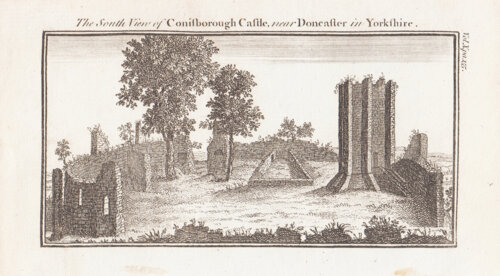 The South View of Conisborough Castle near Doncaster in Yorkshire.