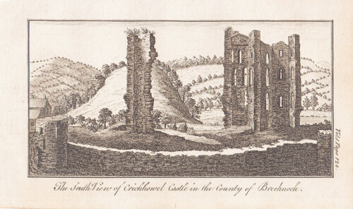 The South View of Crickhowel Castle in the County of Brecknock 