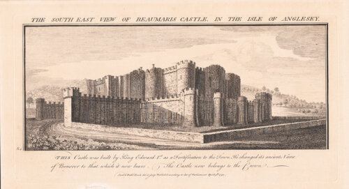 The South East View of Beaumaris Castle in the Isle of Anglesey 