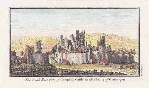 The South East View of Caerphily Castle in the County of Glamorgan 