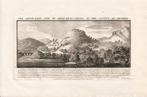 The South East View of Dinas Bran Castle, in the County of Denbigh.
