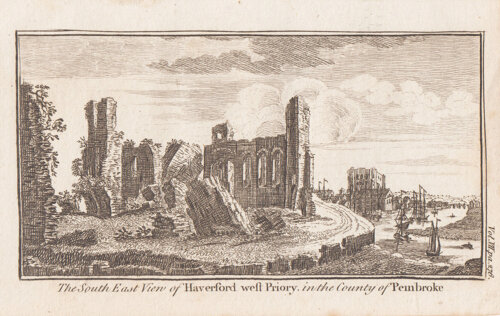 The South East View of Haverfordwest Priory in the County of Pembroke 