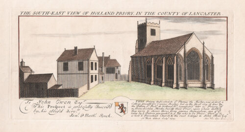 The South East View of Holland Priory in the County of Lancaster