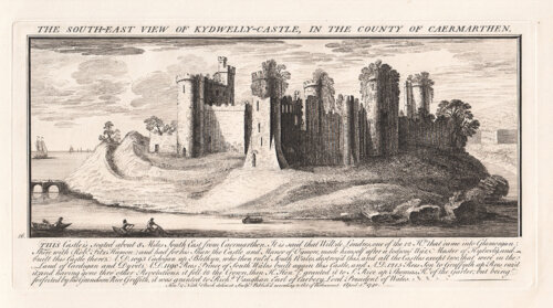 The South East View of Kydwelly Castle in the County of Carmarthen
