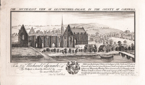 The South East View of Lestwithiel Palace in the County of Cornwall 